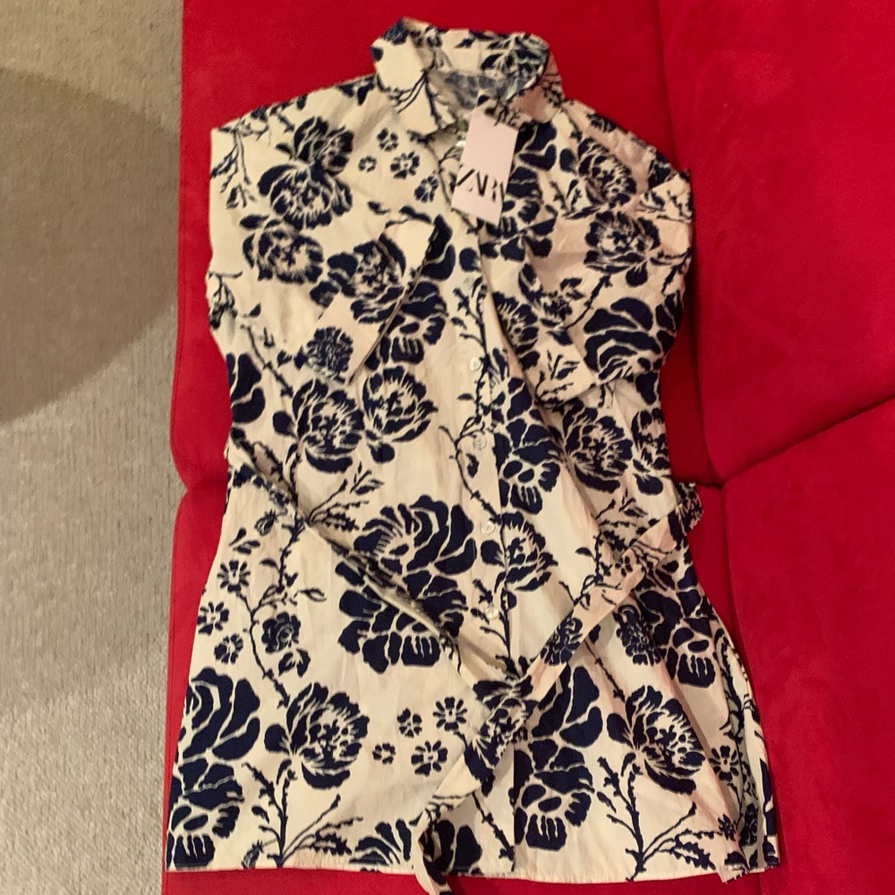 Zara FLORAL PRINT DRESS - Picture 10 of 11